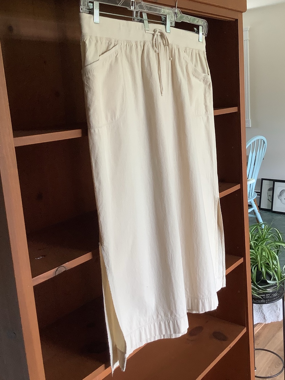 Y2K Cotton Ginny Plus Size Light Beige 100% Cotton Maxi Skirt Size 2X-3X - Picture 6 of 14